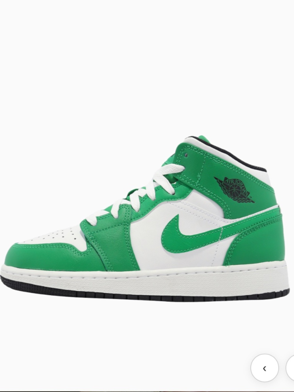 Air Jordan 1 Mid GS Lucky Green. DQ 842301. Green/White/Black. Boys size 5Y